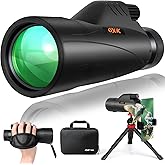 12x56 High Power Monocular Telescope with Smartphone Adapter Tripod Travel Bag, Larger Vision Monoculars for Adults with BAK4 Prism & FMC Lens, Suitable for Bird Watching Hunting Hiking Camping