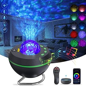 Star Projector Galaxy Projector Ocean Weave Night Light Projector with Bluetooth Speaker & Remote Control, Smart Voice Control Compatible with Alexa & Google Home, Perfect for Bedroom, Kids, Adults