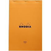 Rhodia Yellow Page Notepad, No19 A4+, Lined - Orange (19660C)