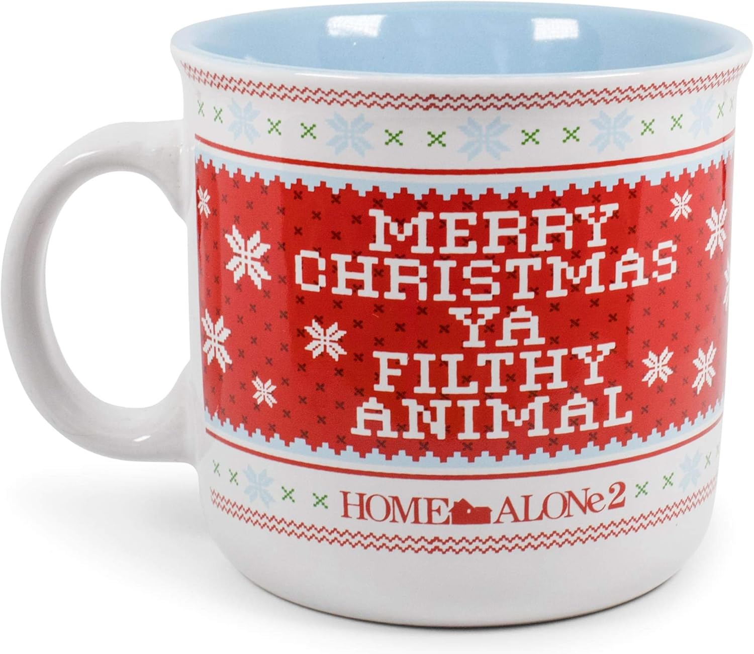 Home Alone 2 "Merry Christmas Ya Filthy Animal" Ceramic Camper Mug | Funny Christmas Cup | Festive Drinkware For Coffee, Tea, Hot And Cold Beverages | Holds 20 Ounces