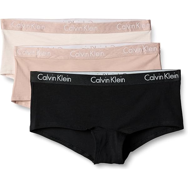 Calvin Klein Women`s Monochrome Cotton Boyshorts 3 Pack (G(QP2873