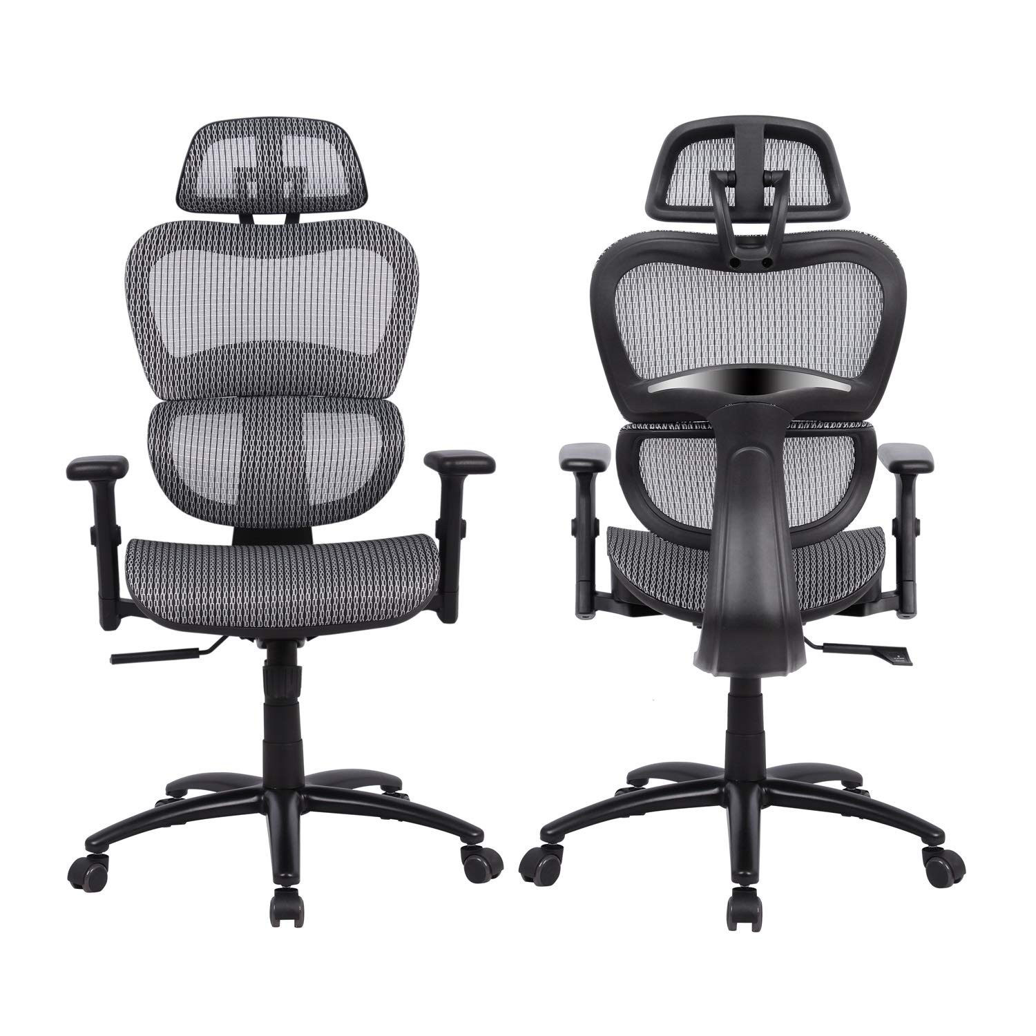 Komene Ergonomic Mesh Office Chair High Back Computer Chairs With Adjustable Headrest Backrest 3d Flip Up Arms Swivel Executive Chairs More Comfortable For Height Under 5 11 Amazon In Home Kitchen