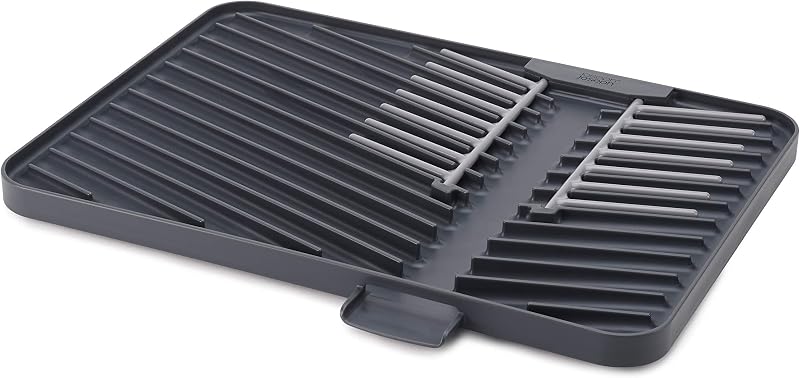Égouttoir de vidange en plastique réglable et pliable, égouttoir avec bac d'égouttement, gris