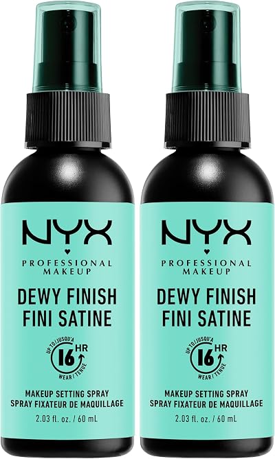 NYX Professional Setting Spray Dewy 60 ml Pack of 2 Long Lasting Lightweight