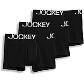 Jockey Men's Underwear ActiveStretch Boxer Brief - 3 Pack, Black, xl