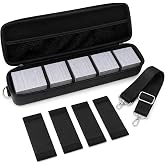 Comecase Trading Card Storage Case, Holds 1500 Cards, Shoulder Strap, Black | Large-Capacity Shoulder Bag Keeps Trading, Sports and Party Game Cards Together for Home Storage, Game Nights and Travel