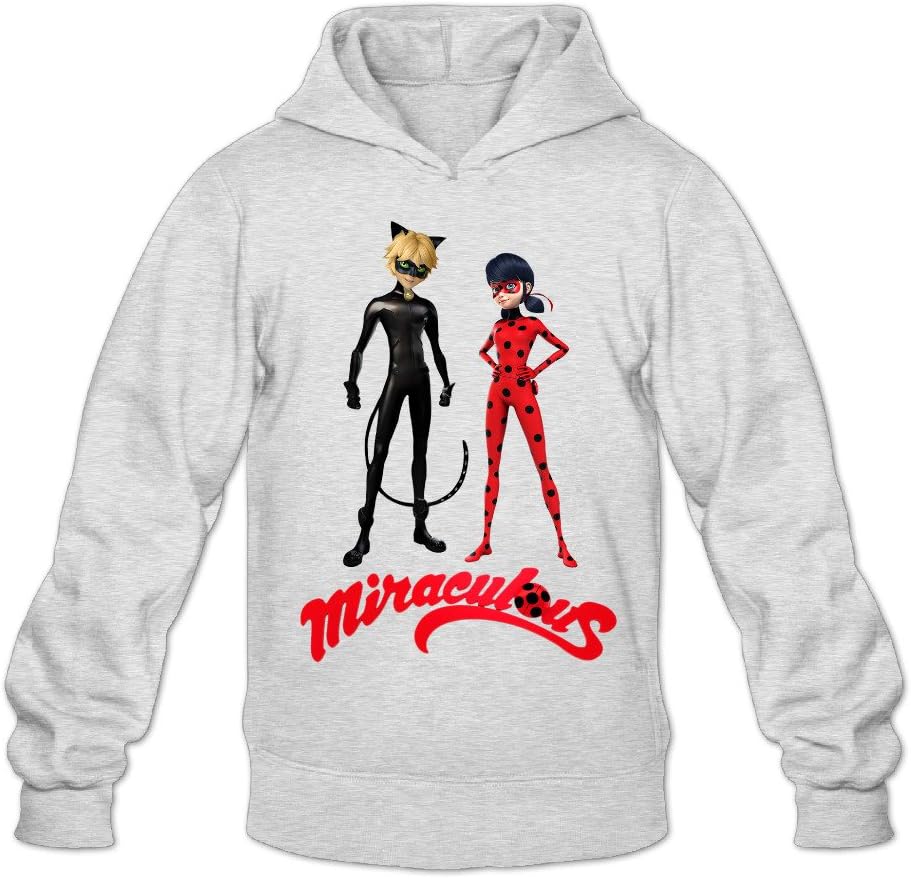Caili Men's Miraculous Ladybug Anime Hoodies Sweatshirts