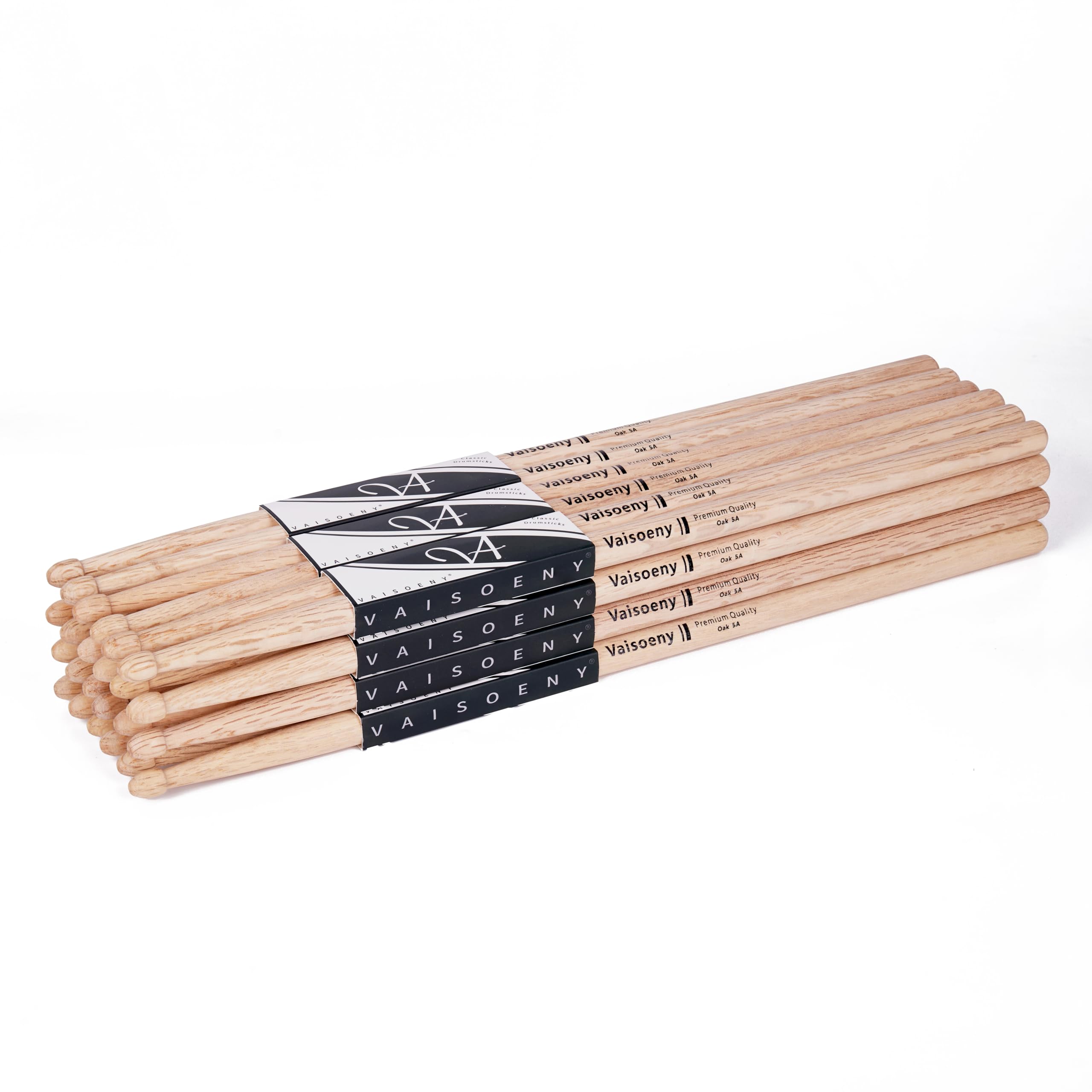 Vaisoeny Drum Sticks,5A Drumsticks for Adults,12 Pairs Classic Oak Wood Drumsticks for Kids, Professional Musical Instrument Percussion Accessories