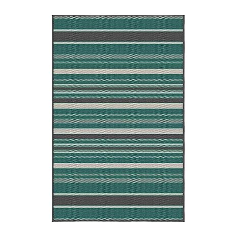 Korhani Outdoorteppich Nelson Gartenteppich 200x265cm Beige/Hellgrün/Dunkelgrün 100% Polypropylen (UV-behandelt) Balkonteppich Terrassenteppich