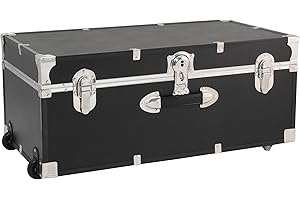 212 Main 30 in. Seward Explorer Trunk with Wheels & Lock Black