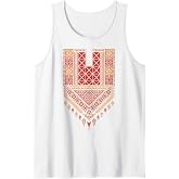 Palestine Women's Islam Folklore Palestinian Thobe Girls Dress Tank Top