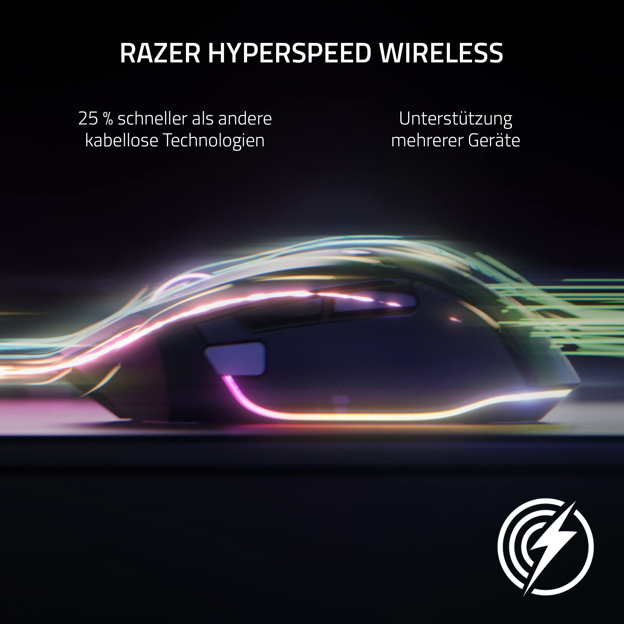 Razer Basilisk V3 Pro - Anpassbare kabellose Gaming-Maus HyperScroll Tilt Wheel (Focus Pro 30K Optischer Sensor, 13-Zonen Chroma-Beleuchtung, 10+1 Programmierbare Tasten) Schwarz 7