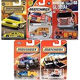 Matchbox Utility/Emergency Random 5 Pack! (Police, Ambulance, Construction, etc.) Assorted Variety Mystery Bundle [No Duplicates!] [Styles May Vary] 1:64 Scale Diecast Toy Vehicles