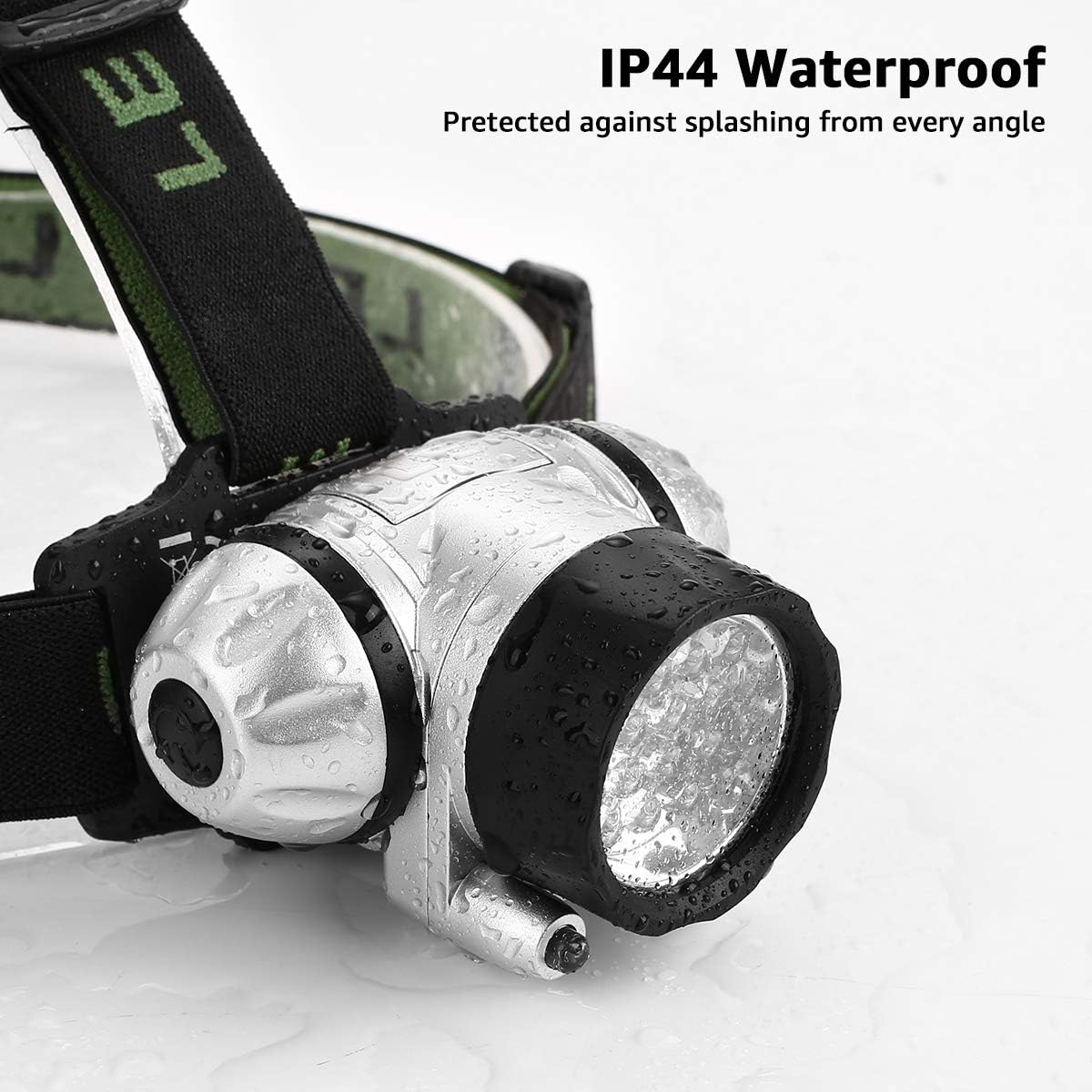 LE LED Headlamp Flashlight, Headlight with Red Light, Water Resistance, Adjustable for Kids and Adults, Perfect Head Light for Running, Hiking, Camping, Outdoor and More, Batteries Included, Pack of 2 - - 