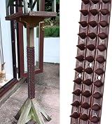 GEEZY Anti Climb Spikes 10x50cm Brown Weatherproof Plastic Fence Deterrent view 8