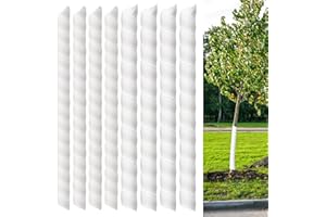 AUKNEY 8 Pcs Tree Trunk Protector-2 Size Plastic Spiral Tree Guard Tree Trunk Protector Wrap Tree Bark Protector Tube Tree Wraps to Protect Bark Tree Saplings from Deer Cats Rodents Rabbit Mowers (White)