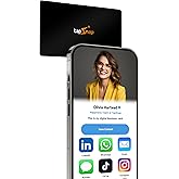 TapSnap Digital Business Card - No Subscription, Unlimited Tap Sharing - NFC + QR - Compatible with iPhone & Android - Custom Business Card (Black)