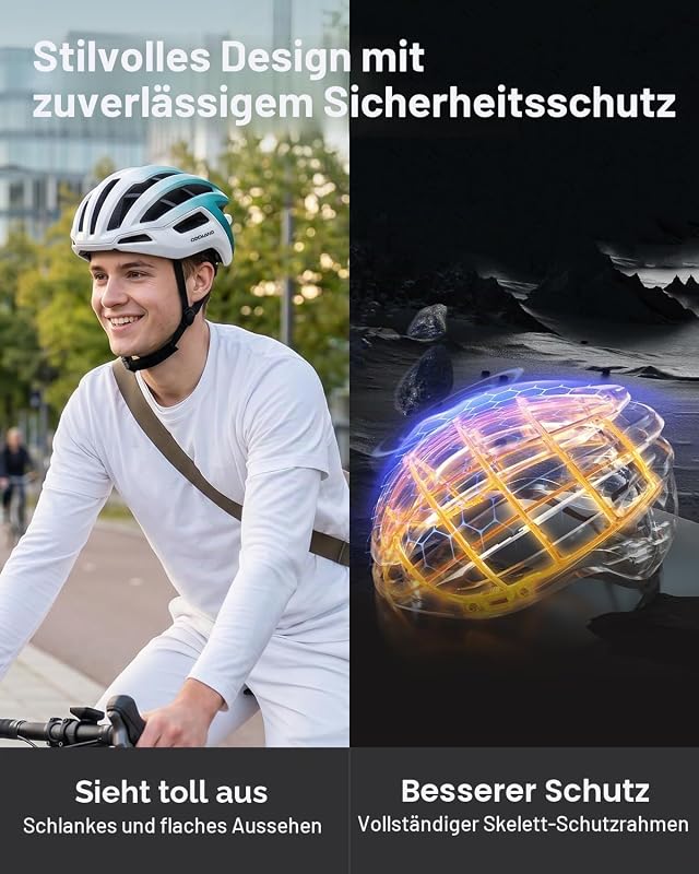 Fahrradhelm für Damen und Herren, Erwachsene Rennradhelm mit Belüftungssystem, Leicht Radhelm mit individuelle Größenanpassung, Cityhelm
