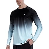 Roadbox Men's UPF 50+ Swim Shirts, Long Sleeve UV Sun Protection Rash Guard, Quick Dry SPF T-Shirt for Beach Surfing Fishing