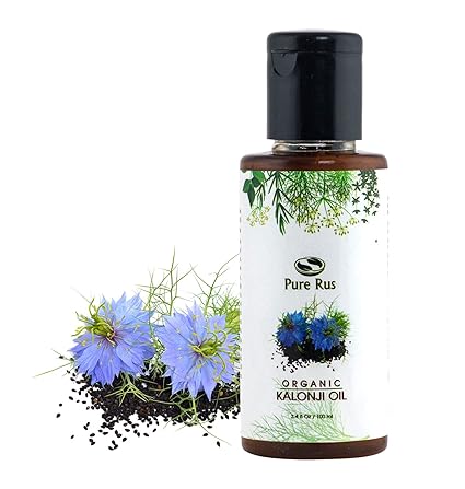 Pure Rus Cold Pressed Organic Kalonji Oil for Hair and Skin, 100ml