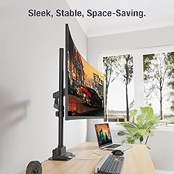 AVLT Single 40 Inch Monitor Arm Pole Top Mount With