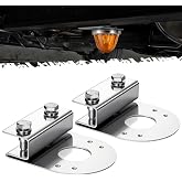 PARTsam 2Pcs Straight Down Watermelon Light Under Glow Frame Brackets, Clamp-On Mount No Drilling Required, Stainless Steel, Universal for Semi-Trucks Trucks Pickup