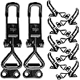 10Pack Black Toggle Latch Clamp, Heavy Duty Latch-Style Toggle Clamp, Adjustable Pull Action Latch with Catch Plate, 360lbs Capacity Metal Quick Release Draw Latch for Jig Smoker Door Tool Boxes Trunk