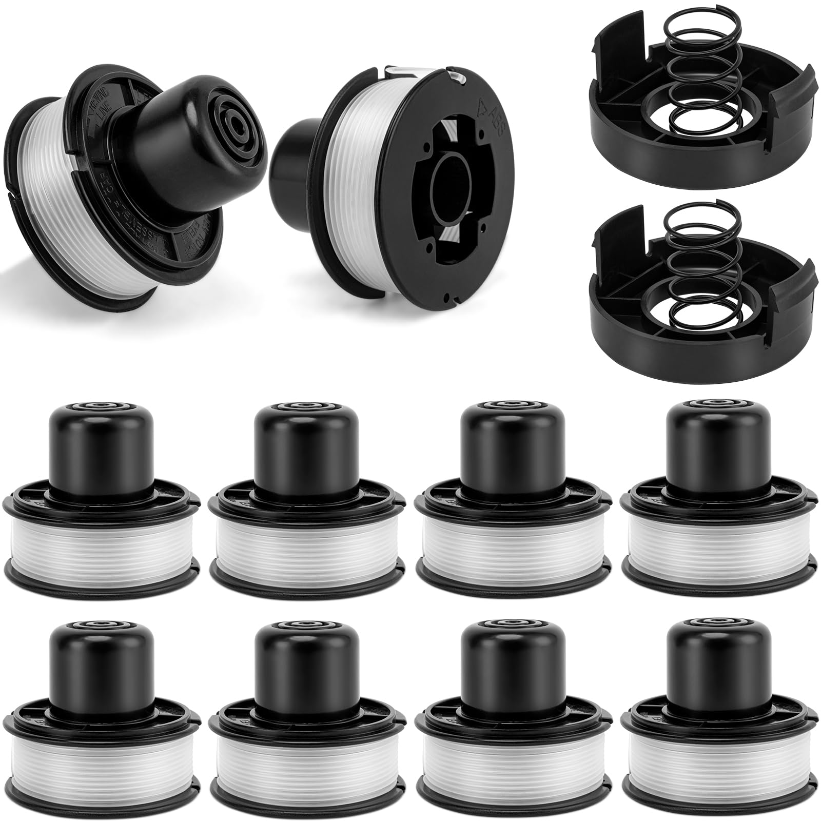 Photo 1 of KAKO ST4500 Replacement Spool for Black and Decker Weed Eater Spool ST4500, 20ft 0.065” Spool Line for Black Decker St4500 Spool, for RS-136 Black and Decker Bump Feed Spool(10+2+2 Pack)