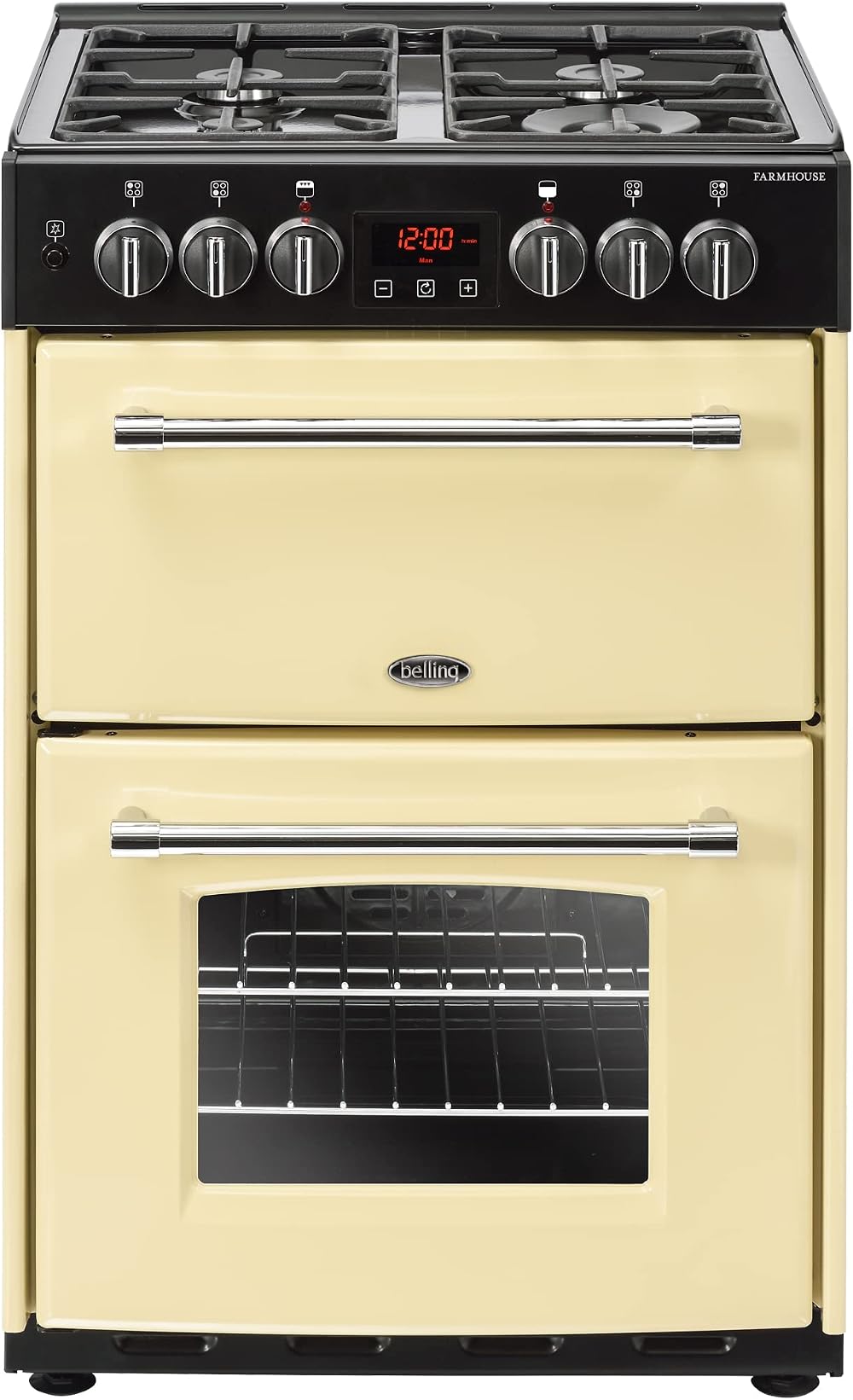 Belling Farmhouse 60DF Dual Fuel Range Cooker Cream 60cm
