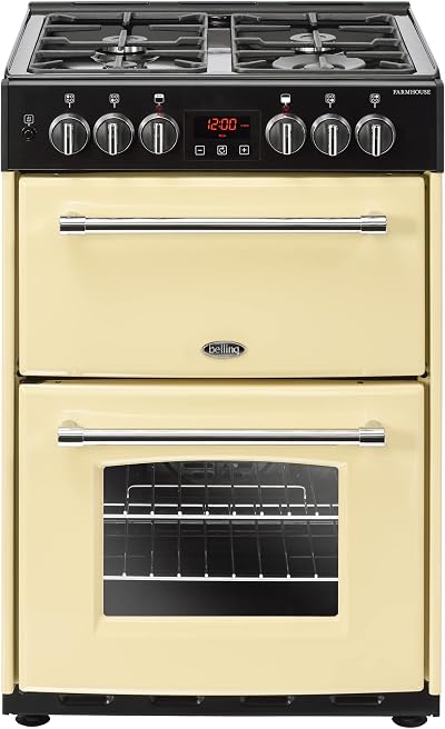 Belling Farmhouse 60DF Dual Fuel Range Cooker Cream 60cm