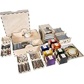 The Broken Token Cosmic Encounter Collector's Edition Compatible Game Crate - Wooden Storage Box with Multiple Trays