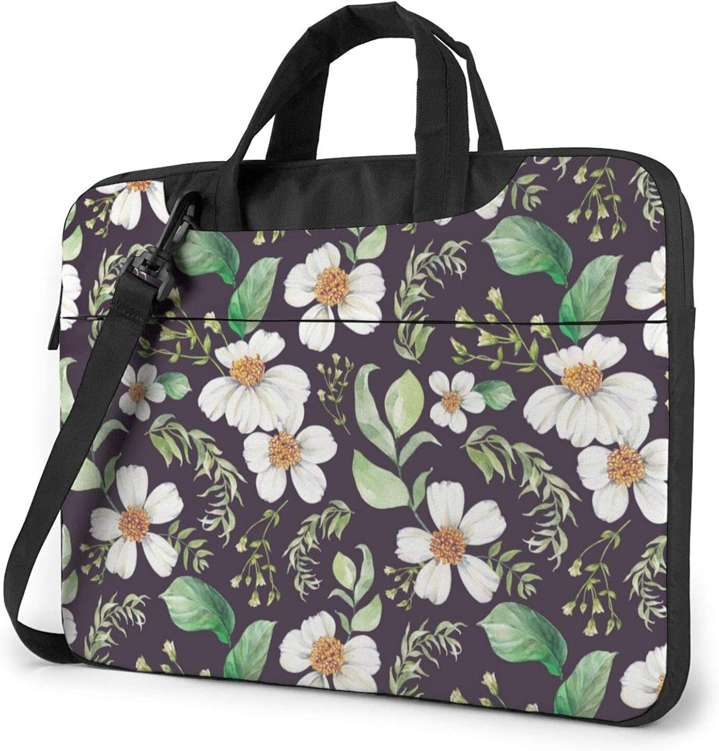 Flower Leaf Printed Portable Laptop Bag Amazon.ca Shoes & Handbags