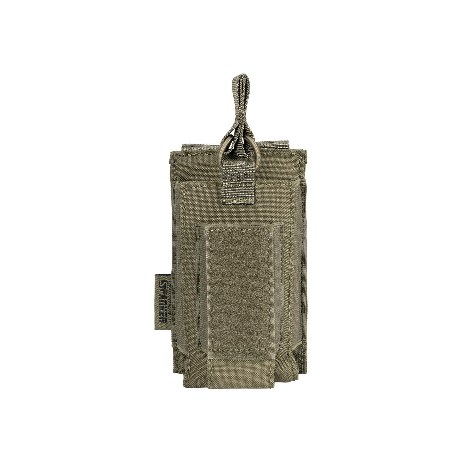 EXCELLENT ELITE SPANKER Open-Top Single/Double/Triple Mag Pouch for M4 M14 M16 AK AR Elastic Kangaroo Rifle Magazines and Pistol Mag Pouch(Single-Ranger Green)