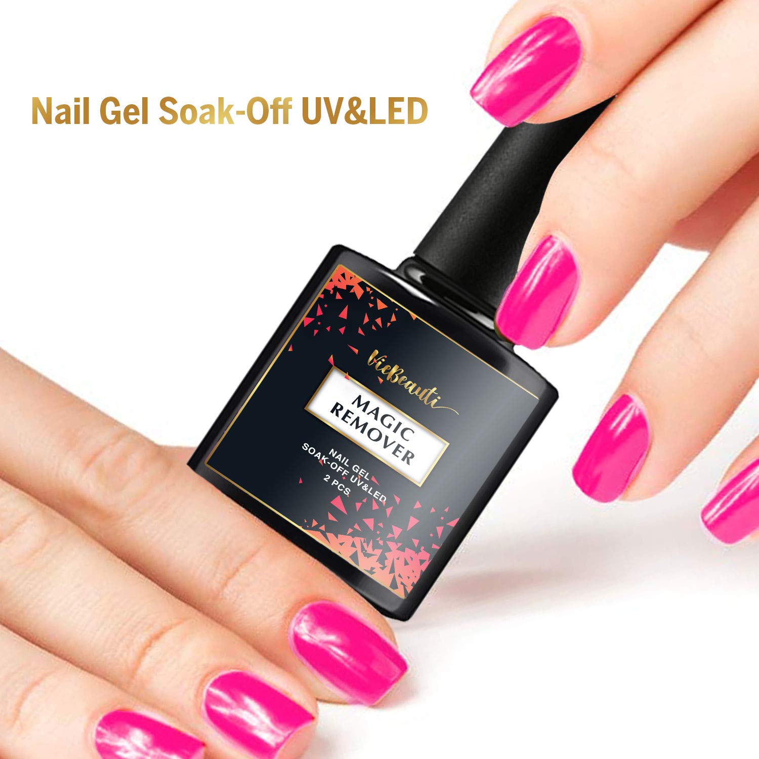 VieBeauti New Professional Magic Gel Nail Polish Remover, Lift Soak-Off Gel Nail Polish Easily. 2Pcs : Beauty