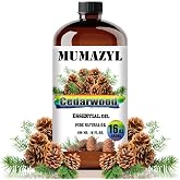 Cedarwood Essential Oil, Cedarwood Oil 16 Oz for Diffuser Cleaning Spray | Cedarwood Oil, Cedarwood Fragrance Oil 16oz for Diffuser Home Freshening Bath Salt Soap Candle Making MUMAZYL Essential Oils