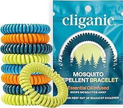 Cliganic 25 Pack Mosquito Repellent Bracelets for