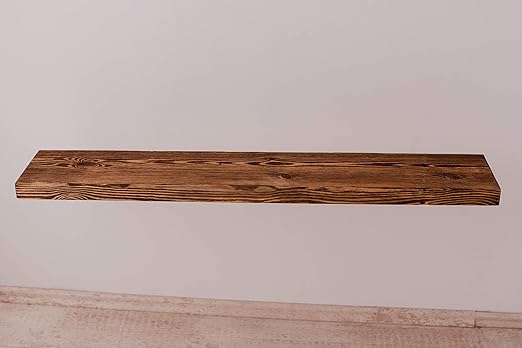 Larisa Rustikal Wandregal Dunkle Eiche mit Wachs Bedeckt Verschiedene Längen (100x18)