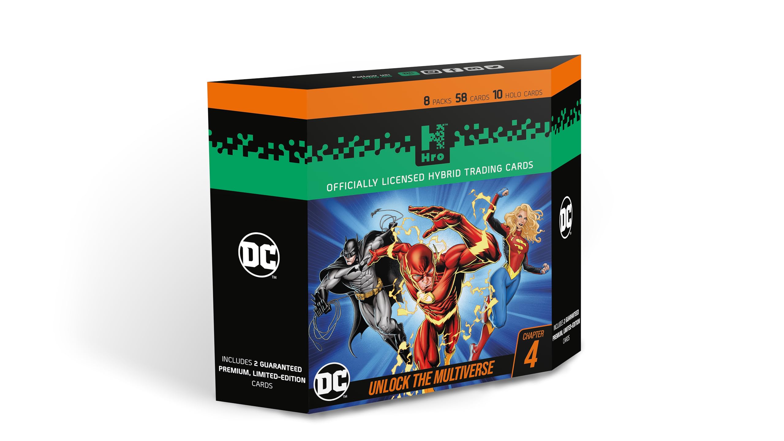Hro DC Hybrid Trading Card Chapter 4 8-Pack Premium Starter Box, Multicolor
