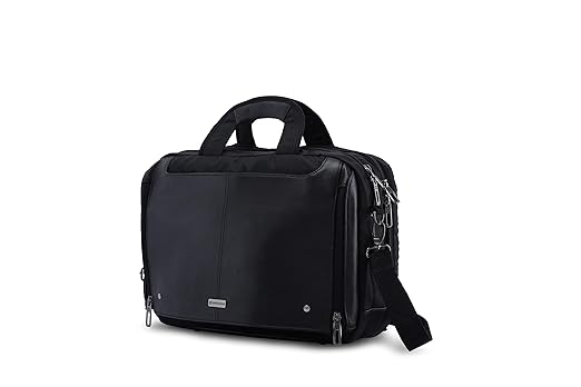 Harissons Analyst Messenger Bag for Men and Women (Black) - Laptop Bags with Detachable Shoulder Cum Handbag