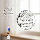 GIFTELIX Memorial Suncatcher Ornament Sympathy Gift for Loss of Loved One - Crystal Rainbow Maker - Those we Love Don't go Away - Hanging Crystal Decor - Loss of Family Pet