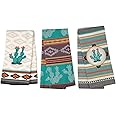 Simply Southwest Cactus Kitchen Towels Set of 3, Colorful Terry Towel - Woven Jacquard Towel - Ornamented Cactus Tea Towel