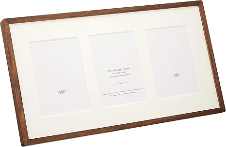 Amazon Co Jp La Luz ラ ルース スリムポストカードフレーム トリプル ブラウン ホーム キッチン