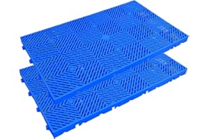 JERACINO Plastic Pallet, Lightweight Storage Pad, Waterproof Wear-Resistant Floor Pallets Breathable Grid Ventilation Portable Combined 1.96in/5cm Thickness for Basement Supermarket (2pcs-23.6 * 39.4 * 1.97IN)
