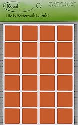 Royal Green 1" Square Sticker Inventory Labels for