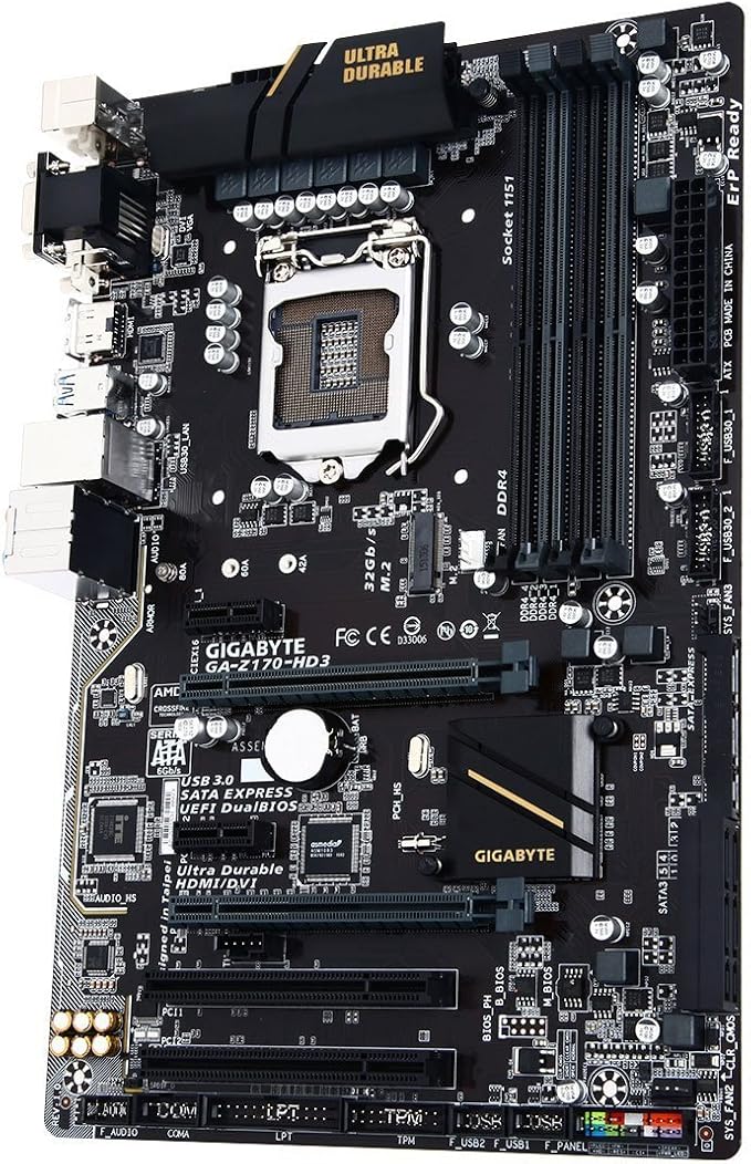 Gigabyte Lga 1151 Z170 Hdmi 2 Way Crossfire Atx Ddr4 Motherboards Ga Z170 Hd3 Computers Accessories Amazon Com