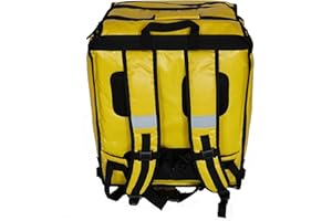 Packir PK-GV: Extendable Food Delivery Rucksacks, Flexible Pizza Takeaway Bags, Delivery Backpacks with Cup Holders,Yellow