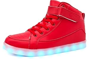 IGxx LED Light Up Shoes Light for Men High Top LED Sneakers USB Recharging Shoes Women Glowing Luminous Flashing Shoes LED Kids