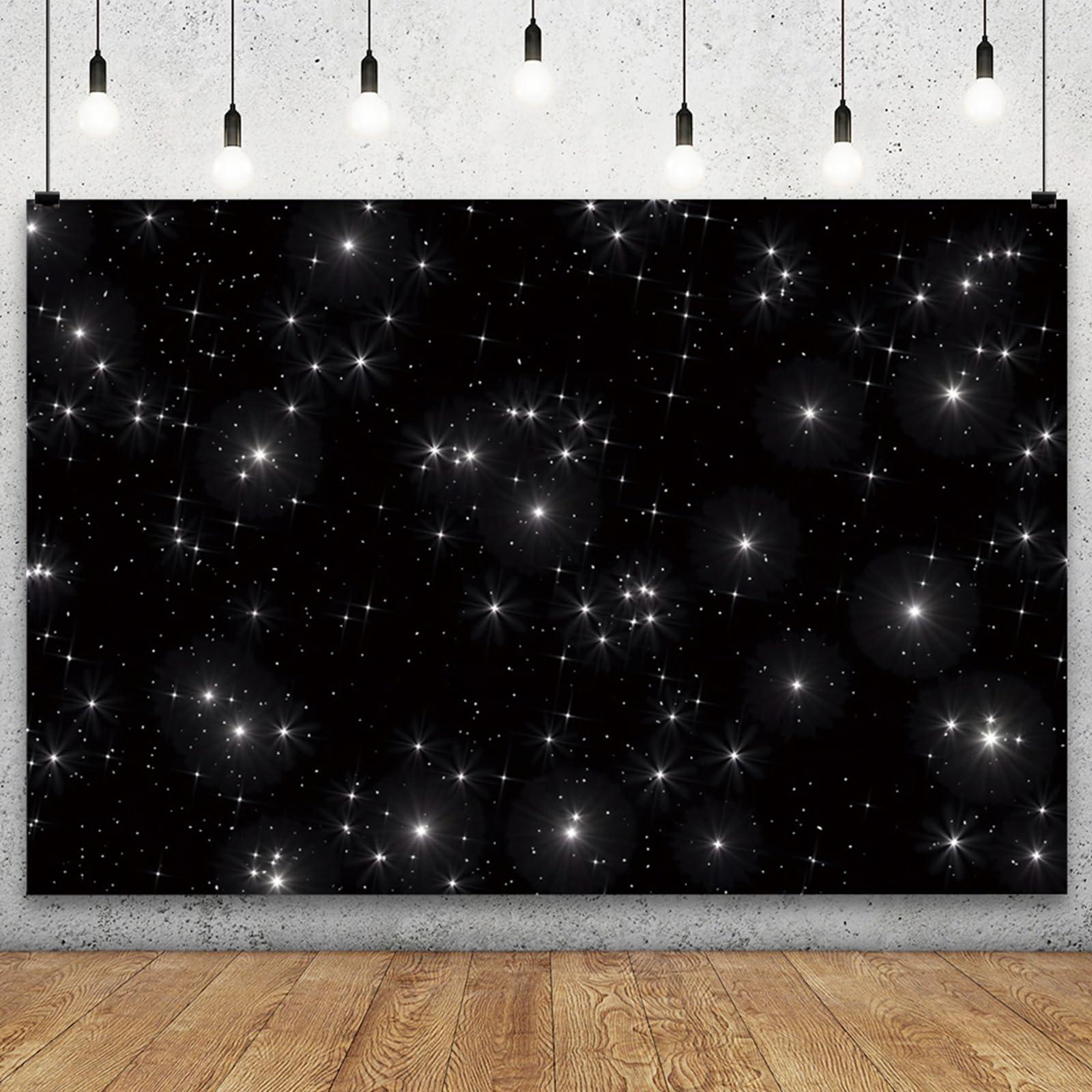 Photo 1 of YongFoto Night Sky Stars Backdrop 8x6ft Universe Space Starry Galaxy Stars Photography Background Birthday Wedding Baby Shower Party Banner Decorations Photo Studio Booth Props Portrait Photoshoot