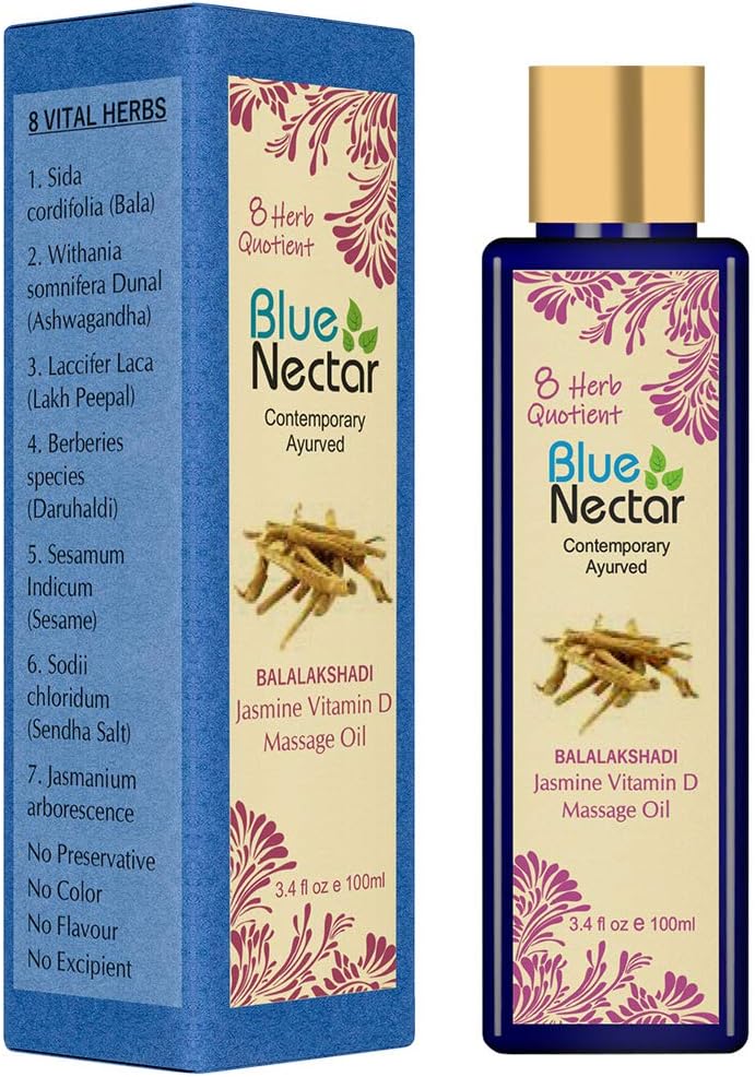 Blue Nectar Balalakshadi Sensous Jasmine Body Oil, 100 ml (Pack of 1)