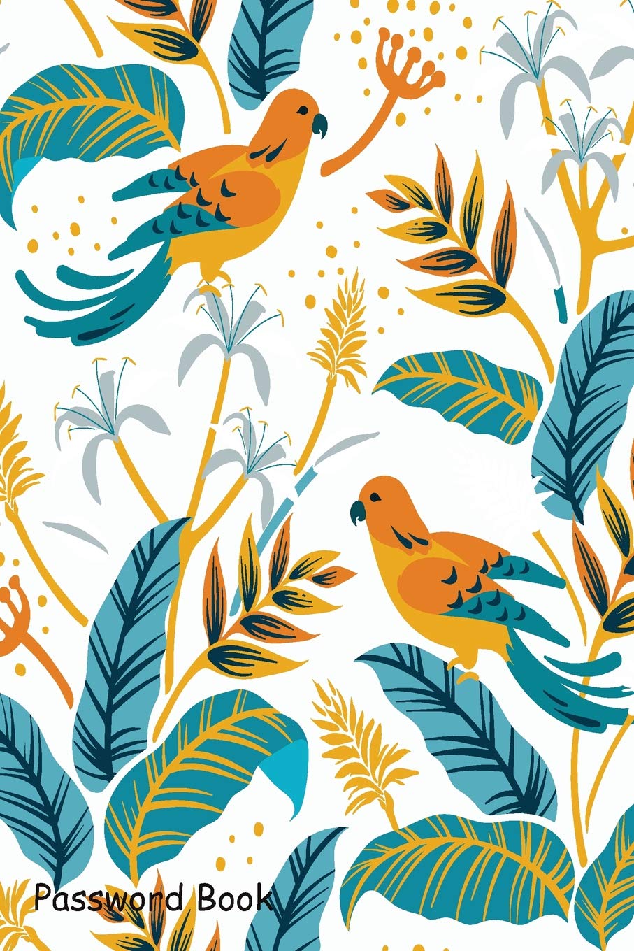 Password Book: Include Alphabetical Index With Birds in the nature design